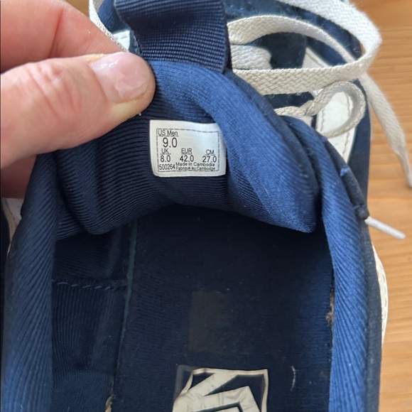 Vans Range EXP Men's Size 9 Dark Navy Blue and White Suede Canvas Sneakers - Picture 10 of 12